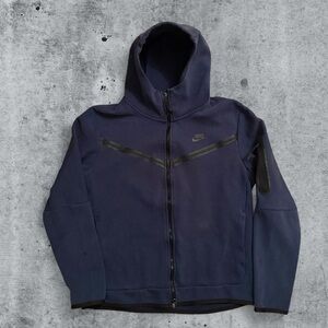 Nike Tech Fleece Hoodie Mens Size Large Midnight Navy Blue CU4489-410 Full Zip
